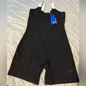 Adidas Originals CS Playsuit Women’s Size L Black Bodysuit Romper One Piece NWT